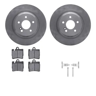 R1 Concepts WFWH1-63091 E- Line Series Brake Rotor W/ Ceramic Brake Pads & Hdw